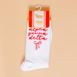 Sorority Embroidered Crew Socks