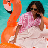 Harborview Herringbone Blush Blanket