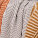 Harborview Herringbone Light Grey Blanket