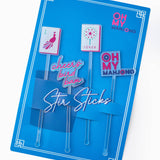 Mahjong Cocktail Stir Sticks- 4 pack