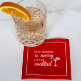 Merry Little Cocktail Cotton Cocktail Napkins