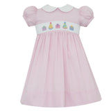 Birthday Girl's Pink Gingham Dress