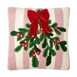 Mistletoe w/Real Ribbon Pillow
