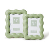 Wavy Wood Photo Frame Green