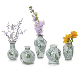 Green and White Chinoiserie Vases