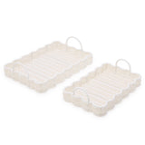 Wicker Scalloped Trays