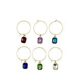 Gems Wine Glass Charm Identifiers in Gift Box
