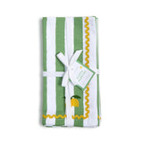 Lemon Embroidered Cloth Dinner Napkins Set of 4