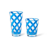 Blue Ribbon Drinking Glass