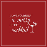 Merry Little Cocktail Cotton Cocktail Napkins