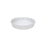 Ruffled Pie Dish White by Casafina