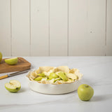 Ruffled Pie Dish White by Casafina