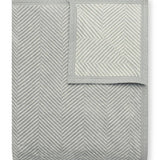 Harborview Herringbone Light Grey Blanket