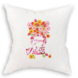 Pink Ginger Jar with Zinnias