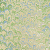 Hand Marbled Seaglass Peacock Gift Wrapping Paper Sheets