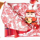 Nutcracker Toile Reversible Tassel Table Runner