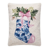 Stocking W/Bow Hook Pillow