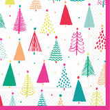 Bold Bright Painted Trees Lunch Napkin