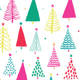Bold Bright Painted Trees Guest Napkin