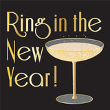 Ring In Champagne Beverage Napkin