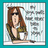 Yoga Pants Never Been To Yoga Beverage Napkin