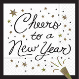 Cheers To New Year Stars Beverage Napkin