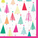 Bold Bright Painted Trees Bev Napkin
