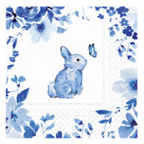 Indigo Rosettes-Bunny Beverage Napkin