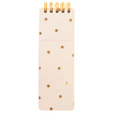 Cream Polka Dot Reporter Notepad