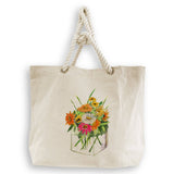 Square Vase with Flowers