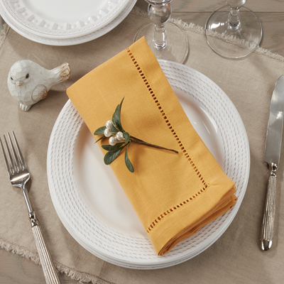 Mustard Hemstitch Napkin