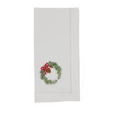 Embr'd Wreath Hemstitch Napkin