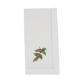 Embr'd Holly Hemstitch Napkin