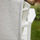 Harborview Herringbone Light Grey Blanket