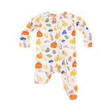 Autumn Pumpkins 2 Way Zipper Footie