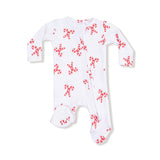 Candy Canes 2 Way Zipper Footie