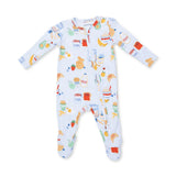 Breakfast Club Blue 2 Way Zipper Footie