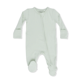 Solid Milky Green - 2 Way Zipper Footie