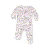 Fall Fruit Floral 2 Way Zipper Ruffle Back Footie