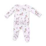 I Love Horses 2 Way Ruffle Zipper Footie