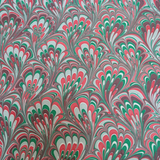 Hand Marbled Holiday Festive Gift Wrapping Paper Sheets
