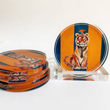 TIGER IN NAVY GAME DAY COASTER