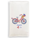 Patriotic Bike with Happy Fourth of July