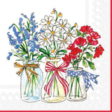 Patriotic Floral Beverage Napkins