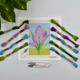 Purple Tulips Needlepoint Kit