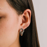 Linx Earrings | Gold 20 mm Drop Earrings | Statement Piece