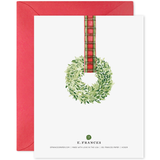 Plaid Ribbon Wreath | Christmas Card