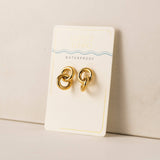 Linx Earrings | Gold 20 mm Drop Earrings | Statement Piece