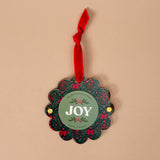 A Merry Moment Scalloped Round Picture Frame Ornament
