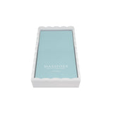 White Scalloped Guest Napkin Box